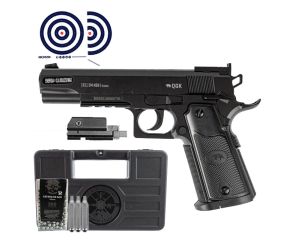 Pistola de Pressao Colt 1911 Co2 NBB 4.5mm QGK + Case Rigido + Mira laser + CO2 + Esfera + Alvos