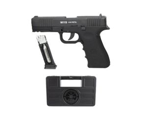 Pistola de Airsoft Co2 W119 WinGun - 6mm + Case + Magazine Extra