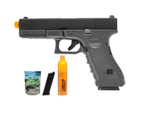 Pistola Airsoft Glock R17 GBB + Magazine Extra + Green Gas + BBS