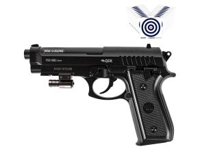 Pistola de Pressao Beretta PT92 CO2 NBB 4.5mm QGK + Mira Laser + Alvos