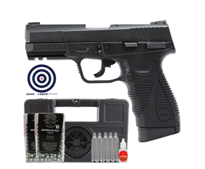 Pistola de Pressao CO2 24/7 G2 BlowBack KWC 4.5mm + Maleta Rigida + Esferas + CO2 + Oleo + Alvos