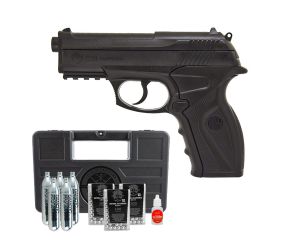 Pistola de Pressão Co2 C11 Rossi 6mm + Co2 Gamo + Esfera de Alumínio + Óleo + Maleta