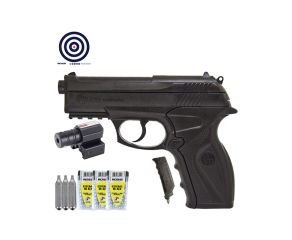 Pistola de Pressão CO2 R11 (C11) Rossi 6mm + Mira Laser + Speedloader 6mm + Esferas + CO2 + Alvos
