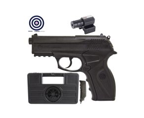 Pistola de Pressão CO2 R11 (C11) Rossi 6mm + Mira Laser + Speedloader 6mm + Case Rigido LC + Alvos