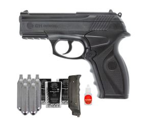 Pistola CO2 R11 (C11) Rossi 6mm + Speedloader 150 Rds + Esfera de Aço + CO2 + Óleo de Silicone