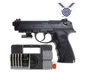 Pistola de Pressao CO2 C12 4.5mm Rossi + Maleta Rigida + Mira Laser + Esferas + CO2 + Oleo + Alvos