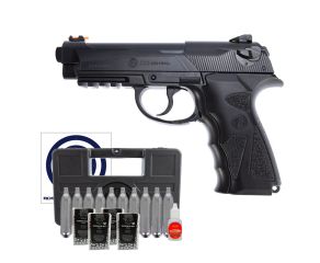 Pistola de Pressão Co2 C12 4.5mm Rossi + Esferas de Aço + CO2 + Case Rigido + Óleo + Alvos