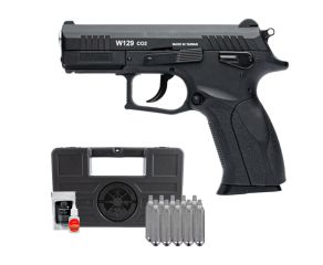 Pistola de Pressão Co2 CZ300 W129 Wingun 4.5mm Blowback + Co2 + Esfera de Aço + Óleo + Maleta