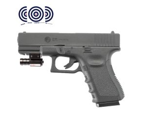 Pistola de Pressao CO2 Glock G11 Rossi 4.5mm + Mira Laser + Alvos