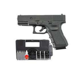Pistola de Pressão CO2 Glock G11 Rossi 6mm + Speedloader + Esferas de Aço + CO2 + Óleo + Case