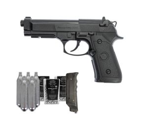 Pistola Co2 GNB Beretta M9 Rossi 6mm + Speedloader 150 Rds + Esfera de Aço + CO2