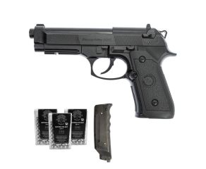 Pistola Co2 GNB Beretta M9 Rossi 6mm + Speedloader 150 Rds + Esfera de Aço