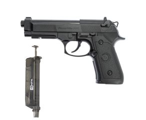 Pistola Co2 Beretta M9 Rossi 6mm + Speedloader NTK 90 Rds
