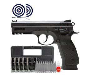 Pistola de Pressao Co2 GNB CZ SP01 Shadow - 4.5mm + CO2 + Esferas de Aco + Oleo + Case + Alvos