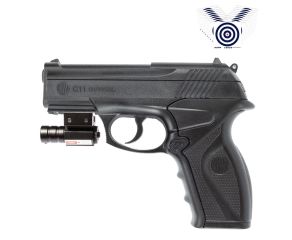 Pistola de Pressão CO2 Rossi R11 (C11) 4.5mm + Mira Laser Pequena + Alvos