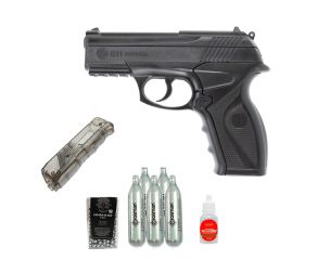 Pistola de Pressão Co2 Rossi R11 (C11) 4.5mm + Speedloader + Esfera de Aço + Co2 + Óleo
