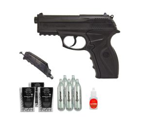 Pistola de Pressão CO2 R11 (C11) Rossi 6mm + Speedloader + Esfera de Aço + Co2 + Óleo