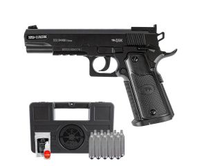 Pistola de Pressão Colt 1911 NBB 4.5mm QGK + Maleta + Esfera de Aço + Co2