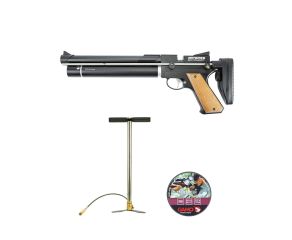 Pistola PCP Artemis PP750 Stocker 4.5mm + Bomba Manual + Chumbinho