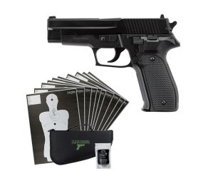 Pistola de Pressão Sig Sauer P226 4.5mm + Esfera de Aço 1000un + Capa + Alvo