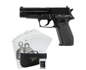 Pistola de Pressão Sig Sauer P226 4.5mm + Esfera de Aço  + Capa Universal LC + Alvo