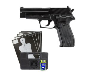 Pistola de Pressão Sig Sauer P226 4.5mm + Esfera de Aço Rossi + Maleta Rigida + Alvos