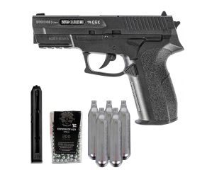 Pistola de Pressão SP2022 NBB 4.5mm - QGK + Magazine + Esferas de Aço + Co2