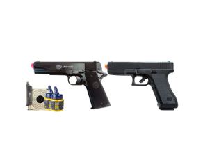 Pistola Airsoft Colt M1911 A1 e Glock G7 + Kit LC