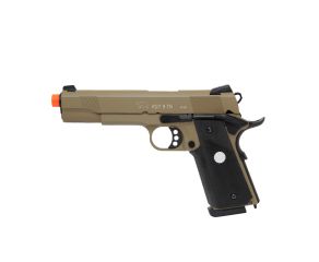 Pistola Airsoft GBB M1911 Tan Full Metal BlowBack Green Gás