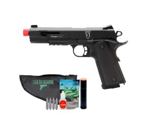 Pistola Airsoft Co2 Secutor 1911 Rudis VI + Kit Completo