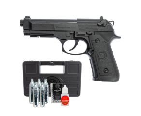 Pistola Co2 GNB Beretta M9 Rossi 6mm + Esfera de Aco + CO2 Gamo + Maleta + Oleo