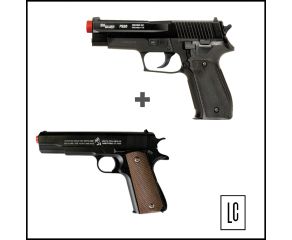 Pistola de Airsoft Sig Sauer - P226 - 6mm + Pistola Airsoft Colt 1911 - 6mm