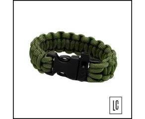 Pulseira Paracord Survival Verde- M - Guepardo