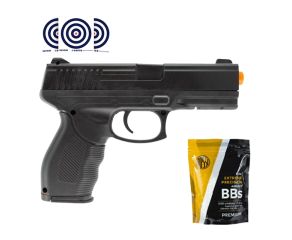 Pistola Airsoft Spring 24 7 V310 + Airsoft BBs 0 12 Rossi + Alvos