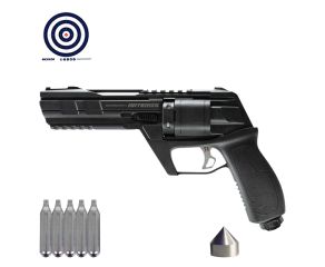 Revolver de Pressao CO2 Artemis CP300 Defender .50 + Municao .50 + Cilindro de CO2 + Alvos