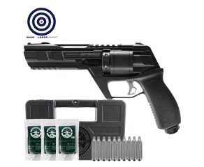 Revólver de Pressão CO2 Artemis CP300 Defender .50 + Munição .50 + CO2 + Case Rígido + Alvos