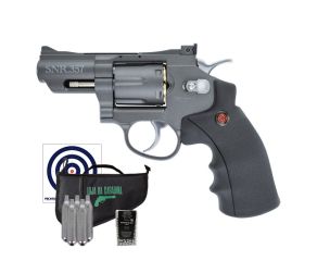 Revólver CO2 Crosman SNR357 4.5mm + Esferas de Aço + CO2 + Capa + Alvos