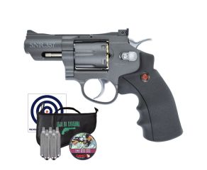 Revólver CO2 Crosman SNR357 4.5mm + Chumbinhos + CO2 + Capa + Alvos