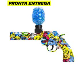 Revólver Elétrico de GEL Orbeez Amarela + 16.500 munições