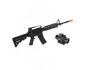 Rifle Airsoft M4A1 Ris CM507 Cyma + Mira Holografica Red Dot 1x30 Quickshot