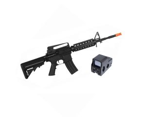 Rifle Airsoft M4A1 Ris CM507 Cyma + Red Dot 551 Mira Holográfica Red Green Rossi