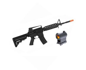 Rifle Airsoft M4A1 Ris CM507 Cyma + Red Dot T1 1x20 Rossi Mira Holográfica 20mm