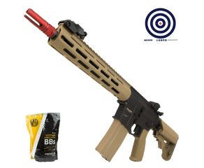 Airsoft Rossi Sentinel 10 TAN AR-15 + BBs 0.25g + Alvos