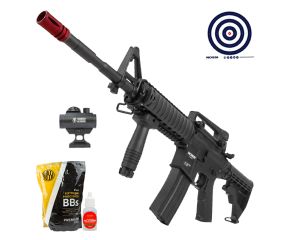Airsoft Rossi Sentinel M4A1 Carbine RIS + Red Dot T4 + BBs 0.25g + Oleo + Alvos