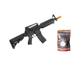 Rifle Airsoft Spring M4A1 CQB 8918 Vigor + Airsoft BBs 0.12g Velozter 2000 Um