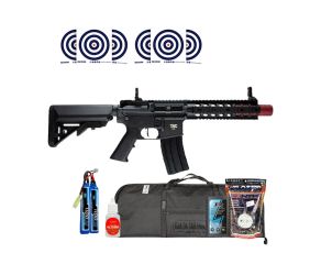 Rifle Airsoft M4 TAG + Carregador para Bateria + Bateria + Airsoft BBs + Capa + Óleo + Alvos