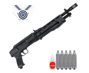 Shotgun Escopeta Pressao .68 CO2 T4E TB RAM Umarex Paintball + Cilindros CO2 + Oleo + Alvos