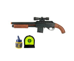 Airsoft Shotgun M3000 Pistol Grip Smith&Wesson + Alvo e BBs