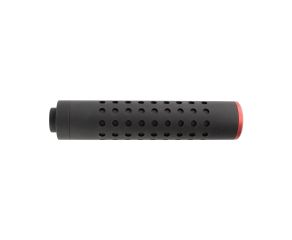 Silenciador Airsoft Furado 31mm x 150mm Rosca 14mm CCW Esquerda