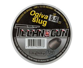 Chumbinho Technogun Ogiva Slug 5.5mm 125 Un